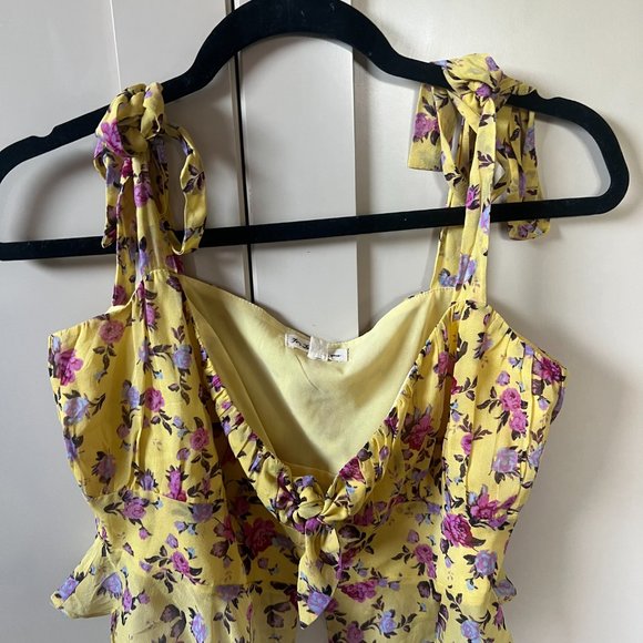 Beaumont Top Yellow Floral | For Love and Lemons - Picture 6 of 7